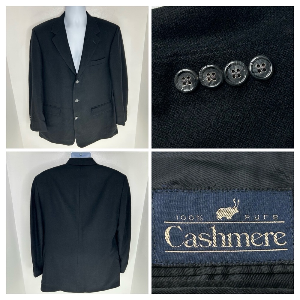 Alexander Julian Colours Blazer Size 42L Sport Coat‎ 100% Cashmere Office